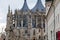 Kutna Hora, Central Bohemian, Czech Republic, 5 March 2022: St. Barbara`s Church with lancet windows, Unique gothic stone