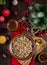 Kutya. Christmas porridge made of wheat grains, poppy seed, nuts, raisins and honey.