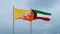 Kuwait and Bhutan flag