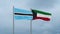 Kuwait and Botswana flag