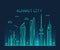 Kuwait city skyline silhouette vector linear style