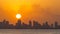 Kuwait cityscape during the sunset timelapse