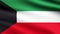 Kuwait flag animation waving full screen