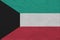 Kuwait flag printed on a polyester nylon sportswear mesh fabric