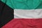 Kuwait flag printed on a polyester nylon sportswear mesh fabric