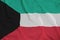 Kuwait flag printed on a polyester nylon sportswear mesh fabric