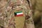 Kuwait flag on soldiers arm collage