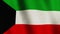 Kuwait flag waving background footage flowing - loop video seamless animation