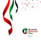 Kuwait National Day Vector Template Design Illustration