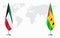 Kuwait and Sao Tome and Principe flags for official meeti
