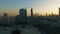 Kuwait skyline at sunset. Some famous places in Kuwait shooting from the sky