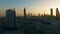 Kuwait skyline at sunset. Some famous places in Kuwait shooting from the sky