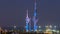 The Kuwait Towers day to night timelapse - the best known landmark of Kuwait City. Kuwait, Middle East