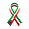 Kuwaiti flag stripe ribbon on white background. Vector illustration.
