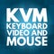 KVM - Keyboard Video and Mouse acronym, technology concept background