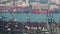 Kwai Tsing Container Terminal Hong Kong day time lapse view from above