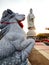 Kwan im goddess statue at vihara satya dharma at benoa denpasar Bali