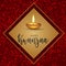 Kwanzaa banner or poster. Traditional african american ethnic holiday design concept with red glitter and candles