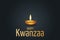 Kwanzaa banner. Traditional african american ethnic holiday design concept with a burning candle.