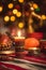 Kwanzaa Celebration: Kinara and Symbolic Decorations in Warm Night Lighting