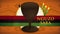Kwanzaa Design with Traditional Cup, Candles, Label and Flag, Video Animation 4K