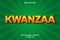 Kwanzaa editable text effect embossed comic style