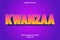 Kwanzaa editable text effect embossed retro style