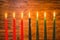 Kwanzaa festival concept with seven candles red, black and green