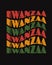Kwanzaa - festive poster with modern trendy retro wave colorful lettering on black. Happy Kwanzaa typography for