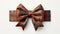 Kwanzaa Gift: Orange And Teal Checkered Bow Made From Kraft Paper