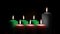 Kwanzaa holiday background candle light of seven candle sticks in black, green, red symbolising 7 principles of African Heritage