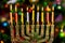 Kwanzaa holiday celebration with festival candles