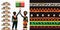 Kwanzaa seven candles fruit platter couple hold candle Africana theme