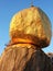 Kyaiktiyo pagoda or Golden rock pagoda, a Buddhist pilgrimage site in Myanmar