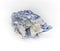 Kyanite crystal on white background