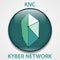 Kyber Network Coin cryptocurrency blockchain icon. Virtual electronic, internet money or cryptocoin symbol, logo