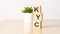 KYC - Know Your Client - acronym on wooden cubes on wooden backround. business concept
