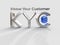 KYC - Know Your Customer acronym Ñ„Ñ‚Ð² ÐµÑƒÑ‡Ðµ, business concept. 3D Illustration.