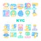 Kyc Know Your Customer Collection Icons Set Vector