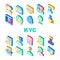 Kyc Know Your Customer Collection Icons Set Vector