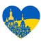 Kyiv Golden Towers in heart icon