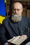 Kyiv, Ukraine 09.01.2020: A wax sculpture of the Mykhailo Serhiyovych Hrushevsky