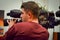 KYIV, UKRAINE - 15 March, 2018: Video cameramen shoot the report