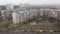 Kyiv, Ukraine. Aerial view of the ordinary residential outskirts of the city