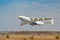 KYIV, UKRAINE - APRIL 11: The world`s largest aircraft Antonov An-225 Mriya after take off in Kyiv, Ukraine on April 11, 2020