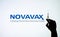 Kyiv, Ukraine - December 03, 2020: Backlit single shot image of Novavax  Covid-19 vaccine concept