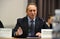 Kyiv, Ukraine - December 18, 2018: Mykola Tomenko during the competition Best practices of local self-government