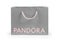 KYIV, UKRAINE - FEBRUARY 11, 2021: Pandora gray paper shopping bag with pink logo. Famous for its bracelets with charms brand is a