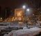 KYIV, UKRAINE: Heydar Aliyev Square in Kiev on a winter evening