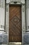 Kyiv, Ukraine - July 6, 2018: Door to House with chimeras in the center of Kiev. Art Nouveau building with sculptures of mythical